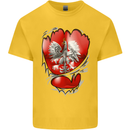 Gym The Polish Flag Ripped Muscles Poland Kids T-Shirt Childrens Yellow