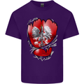 Gym The Polish Flag Ripped Muscles Poland Mens Cotton T-Shirt Tee Top Purple