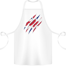 Gym The Union Jack Flag Claw Effect UK Cotton Apron 100% Organic White