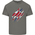 Gym The Union Jack Flag Claw Effect UK Kids T-Shirt Childrens Charcoal