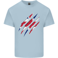 Gym The Union Jack Flag Claw Effect UK Kids T-Shirt Childrens Light Blue