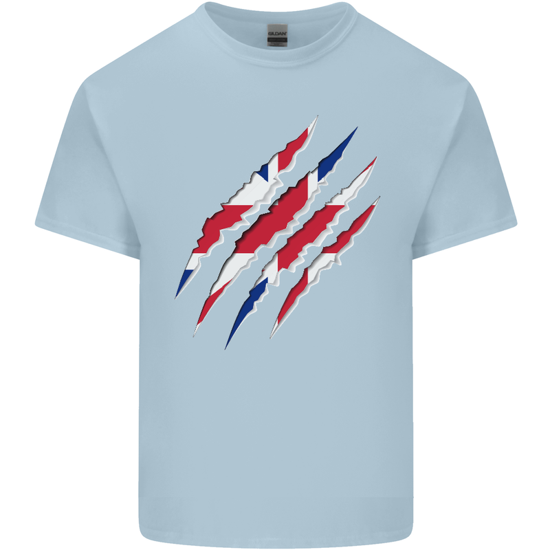 Gym The Union Jack Flag Claw Effect UK Kids T-Shirt Childrens Light Blue