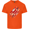 Gym The Union Jack Flag Claw Effect UK Kids T-Shirt Childrens Orange