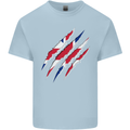 Gym The Union Jack Flag Claw Effect UK Mens Cotton T-Shirt Tee Top Light Blue