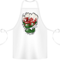 Gym The Welsh Flag Ripped Muscles Wales Cotton Apron 100% Organic White