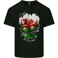Gym The Welsh Flag Ripped Muscles Wales Kids T-Shirt Childrens Black
