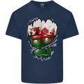 Gym The Welsh Flag Ripped Muscles Wales Kids T-Shirt Childrens Navy Blue