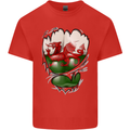 Gym The Welsh Flag Ripped Muscles Wales Mens Cotton T-Shirt Tee Top Red
