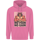 Gym Tiger No Pain No Gain Training Top Childrens Kids Hoodie Azalea