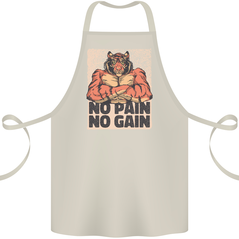 Gym Tiger No Pain No Gain Training Top Cotton Apron 100% Organic Natural