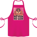 Gym Tiger No Pain No Gain Training Top Cotton Apron 100% Organic Pink