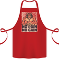 Gym Tiger No Pain No Gain Training Top Cotton Apron 100% Organic Red