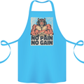 Gym Tiger No Pain No Gain Training Top Cotton Apron 100% Organic Turquoise