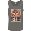 Gym Tiger No Pain No Gain Training Top Mens Vest Tank Top Charcoal