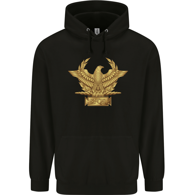 Gym Training Top Bodybuilding SPQR Childrens Kids Hoodie Black