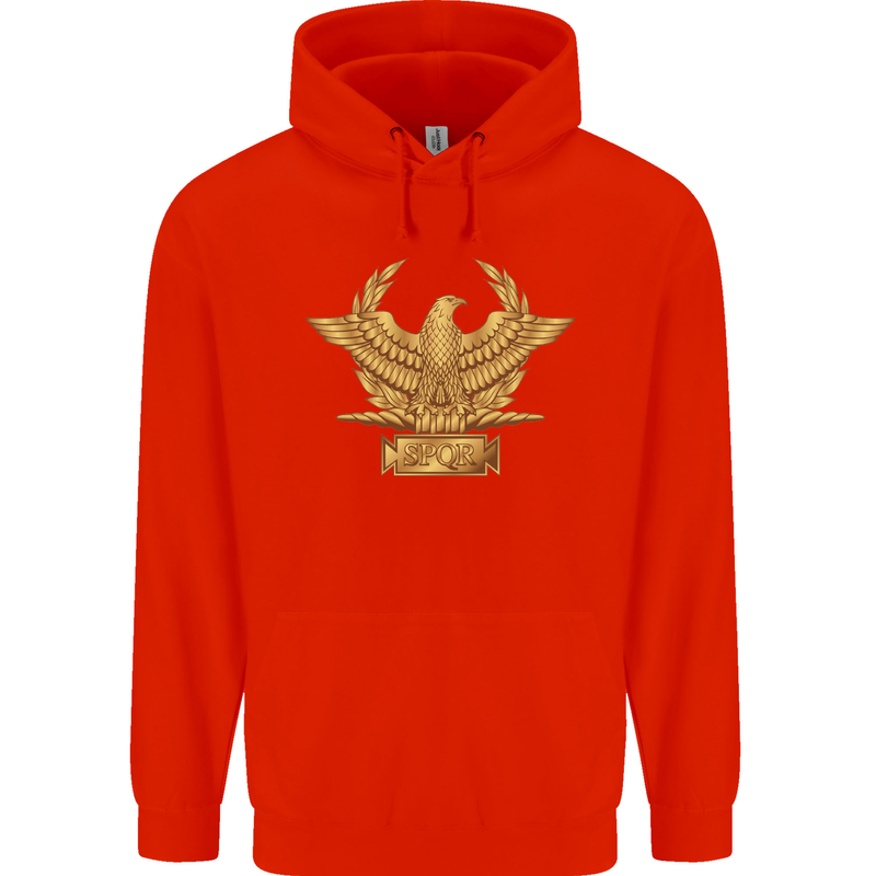 Gym Training Top Bodybuilding SPQR Childrens Kids Hoodie Bright Red