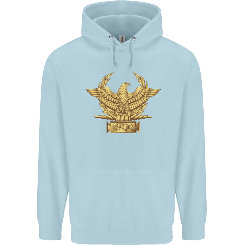Gym Training Top Bodybuilding SPQR Childrens Kids Hoodie Light Blue