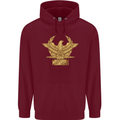 Gym Training Top Bodybuilding SPQR Childrens Kids Hoodie Maroon