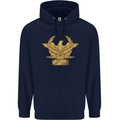 Gym Training Top Bodybuilding SPQR Childrens Kids Hoodie Navy Blue