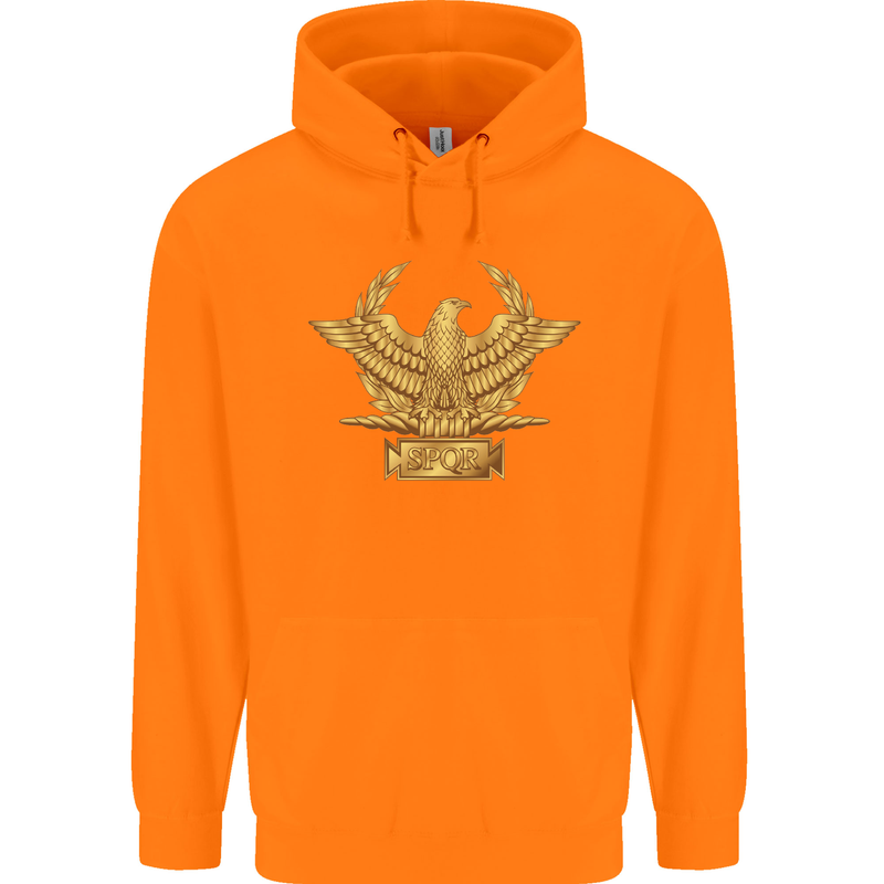 Gym Training Top Bodybuilding SPQR Childrens Kids Hoodie Orange
