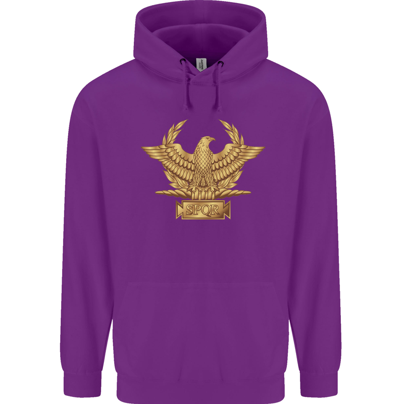Gym Training Top Bodybuilding SPQR Childrens Kids Hoodie Purple