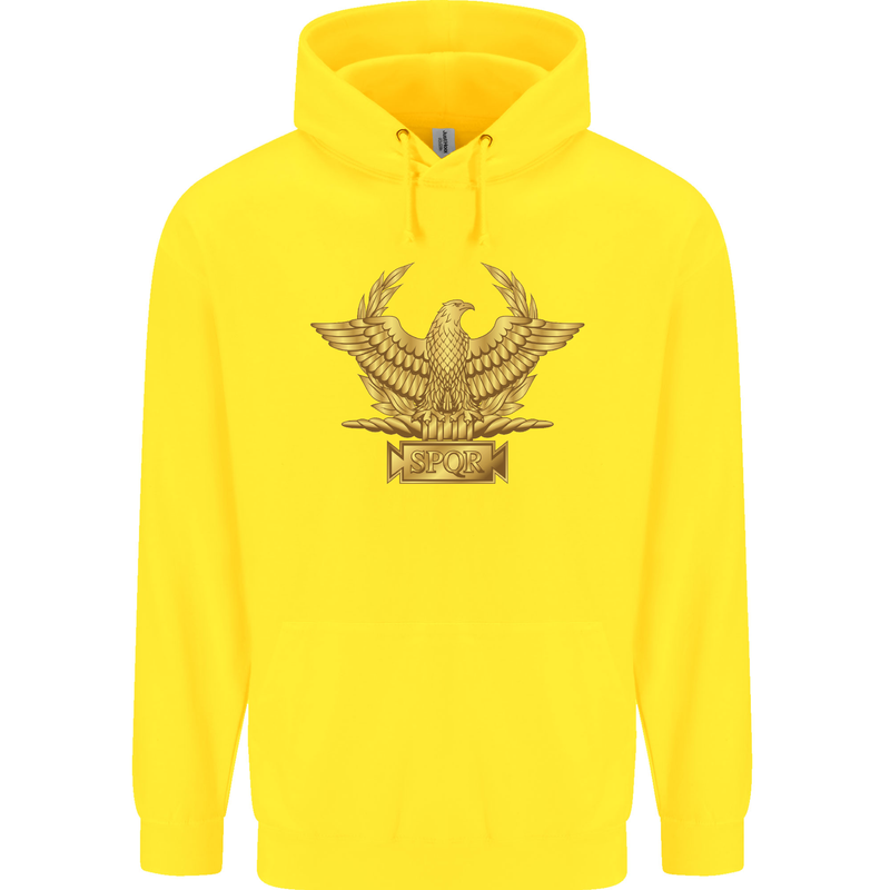 Gym Training Top Bodybuilding SPQR Childrens Kids Hoodie Yellow