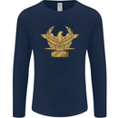 Gym Training Top Bodybuilding SPQR Mens Long Sleeve T-Shirt Navy Blue