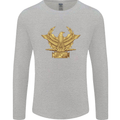Gym Training Top Bodybuilding SPQR Mens Long Sleeve T-Shirt Sports Grey