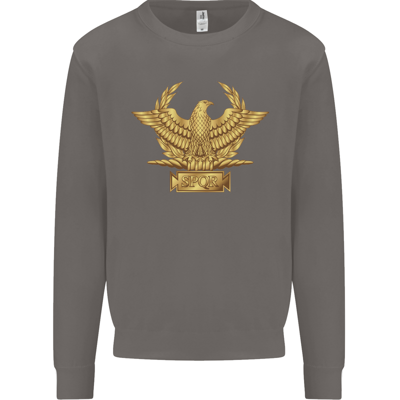 Gym Training Top Bodybuilding SPQR Mens Sweatshirt Jumper Charcoal
