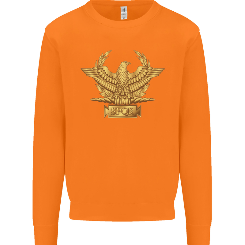 Gym Training Top Bodybuilding SPQR Mens Sweatshirt Jumper Orange