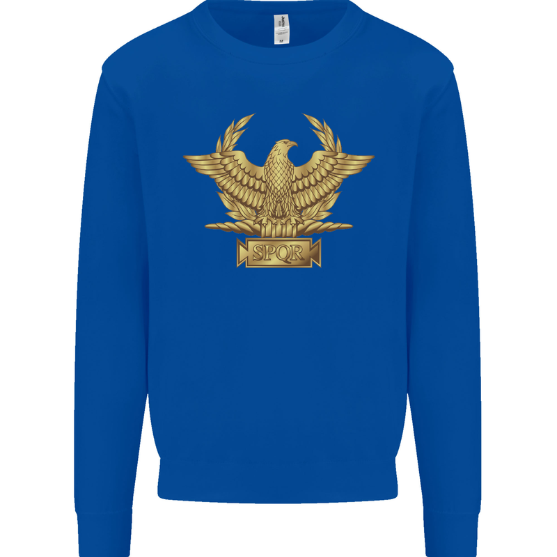 Gym Training Top Bodybuilding SPQR Mens Sweatshirt Jumper Royal Blue