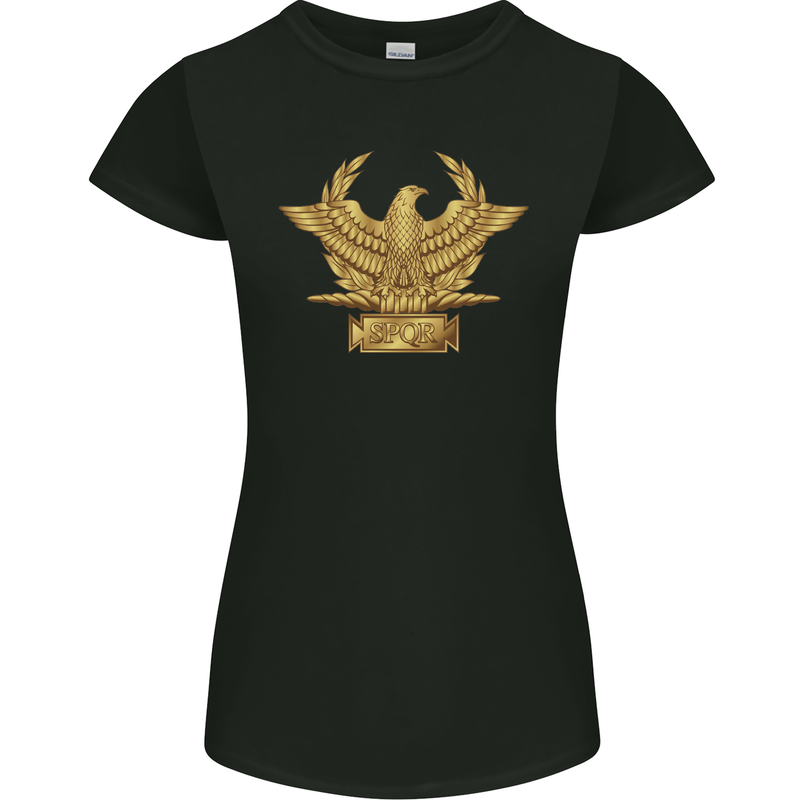 Gym Training Top Bodybuilding SPQR Womens Petite Cut T-Shirt Black