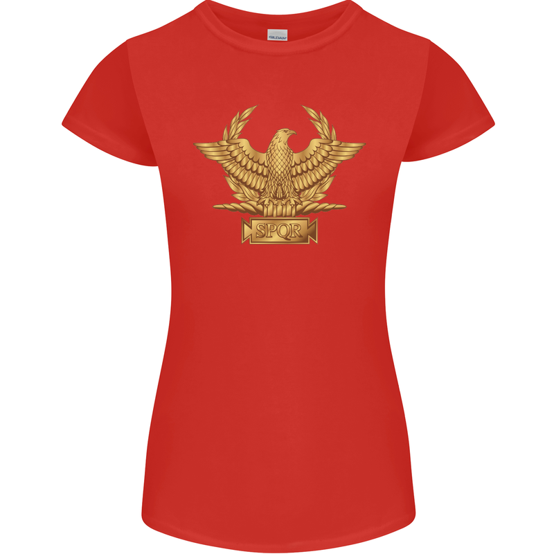 Gym Training Top Bodybuilding SPQR Womens Petite Cut T-Shirt Red
