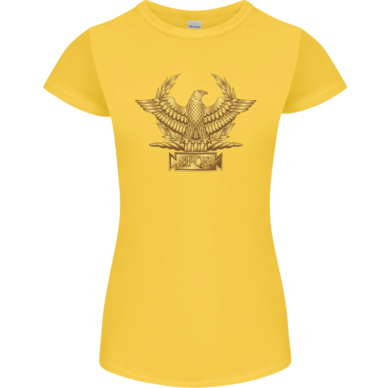 Gym Training Top Bodybuilding SPQR Womens Petite Cut T-Shirt Yellow
