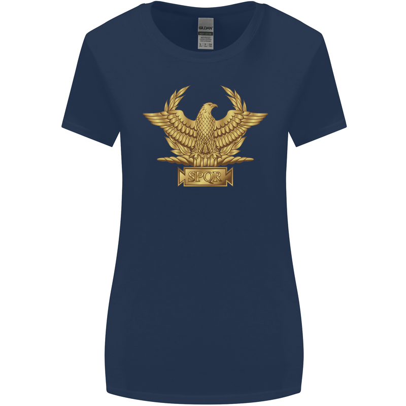 Gym Training Top Bodybuilding SPQR Womens Wider Cut T-Shirt Navy Blue