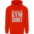 Gym Training Top Bodybuilding Weightlifting Childrens Kids Hoodie Bright Red