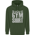 Gym Training Top Bodybuilding Weightlifting Childrens Kids Hoodie Forest Green