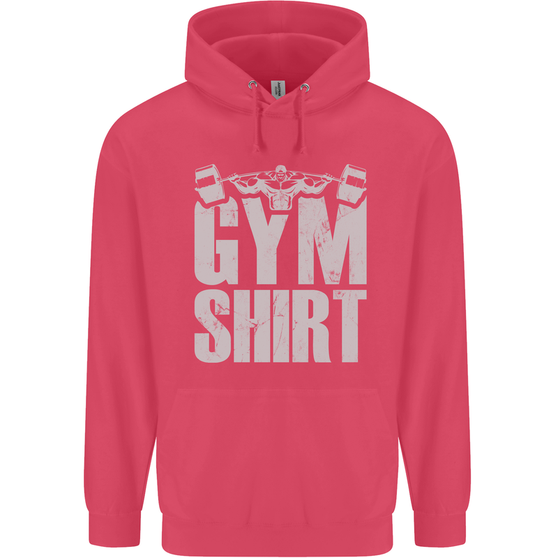 Gym Training Top Bodybuilding Weightlifting Childrens Kids Hoodie Heliconia