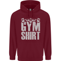 Gym Training Top Bodybuilding Weightlifting Childrens Kids Hoodie Maroon