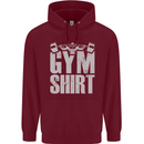 Gym Training Top Bodybuilding Weightlifting Childrens Kids Hoodie Maroon
