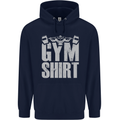 Gym Training Top Bodybuilding Weightlifting Childrens Kids Hoodie Navy Blue