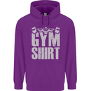 Gym Training Top Bodybuilding Weightlifting Childrens Kids Hoodie Purple