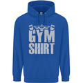 Gym Training Top Bodybuilding Weightlifting Childrens Kids Hoodie Royal Blue