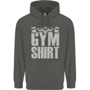 Gym Training Top Bodybuilding Weightlifting Childrens Kids Hoodie Storm Grey