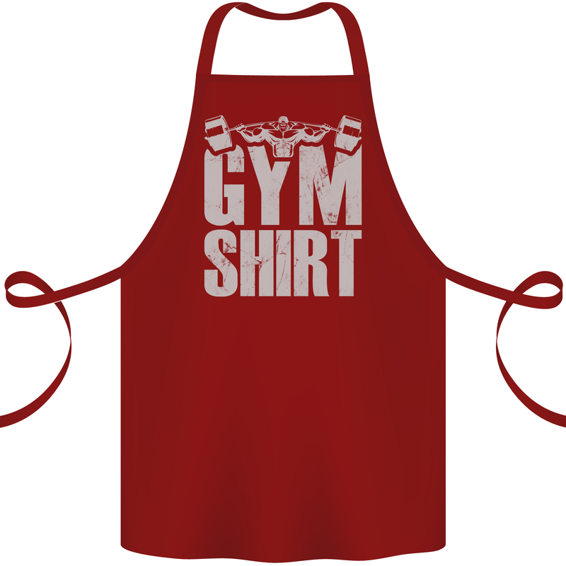 Gym Training Top Bodybuilding Weightlifting Cotton Apron 100% Organic Maroon