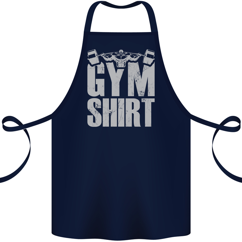 Gym Training Top Bodybuilding Weightlifting Cotton Apron 100% Organic Navy Blue