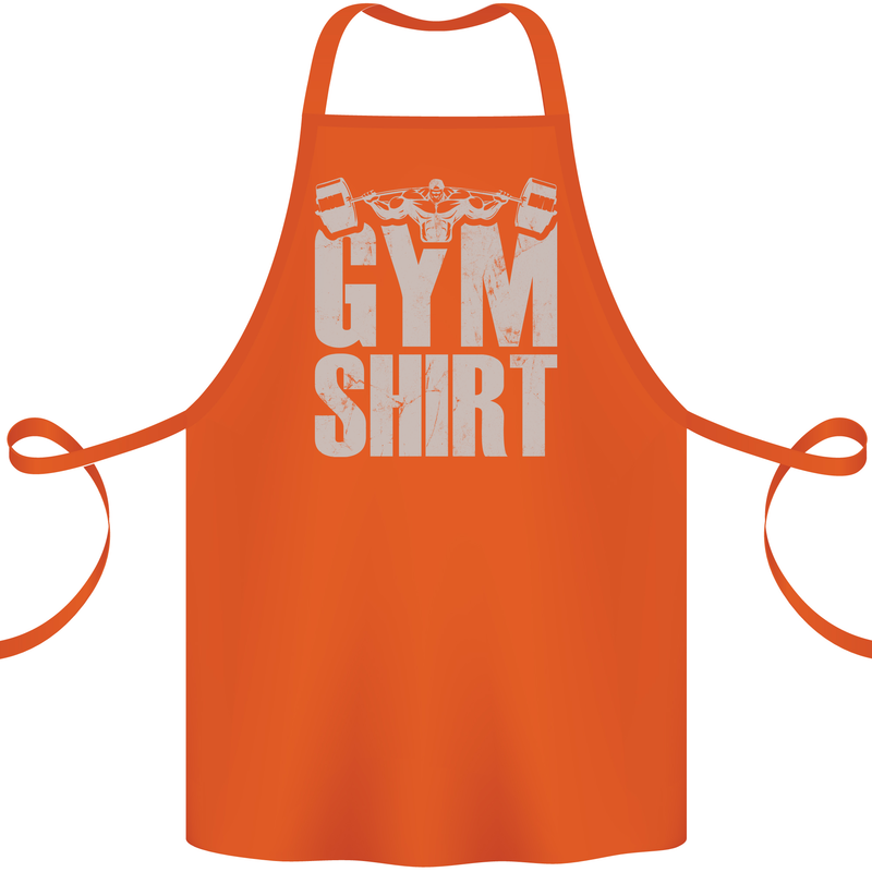 Gym Training Top Bodybuilding Weightlifting Cotton Apron 100% Organic Orange