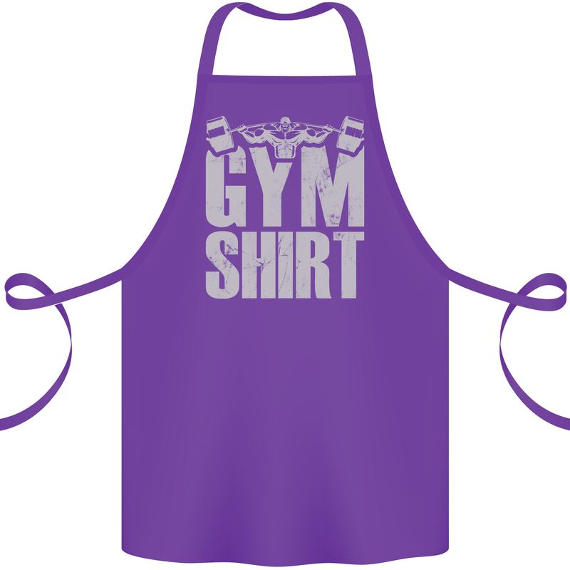 Gym Training Top Bodybuilding Weightlifting Cotton Apron 100% Organic Purple