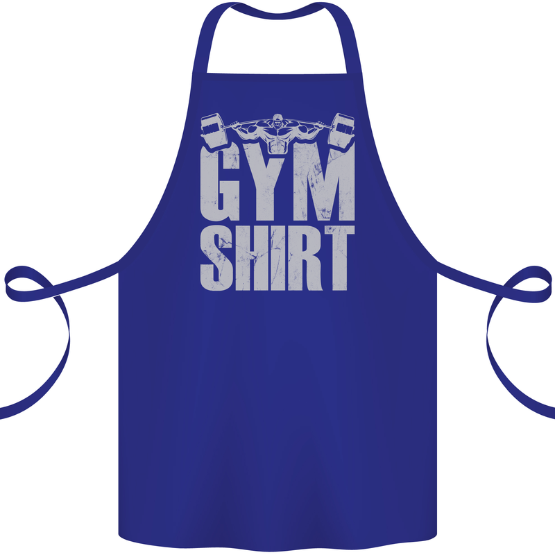 Gym Training Top Bodybuilding Weightlifting Cotton Apron 100% Organic Royal Blue