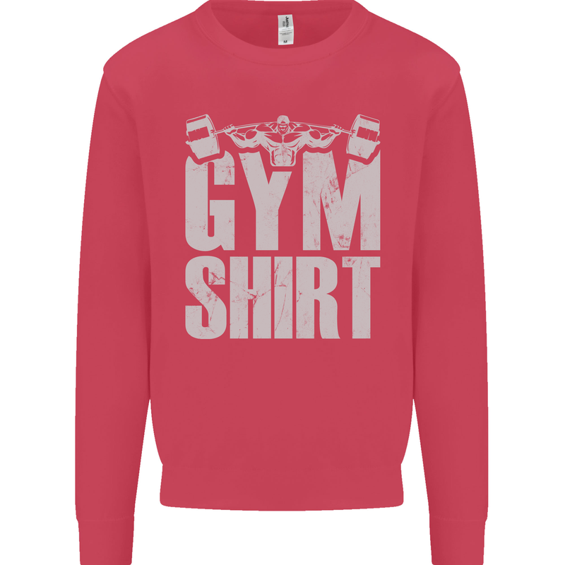 Gym Training Top Bodybuilding Weightlifting Kids Sweatshirt Jumper Heliconia